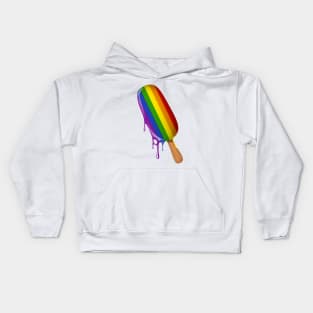 LGBT Shirt Support, Ice Cream Rainbow Flag Lesbian Gay Pride Kids Hoodie